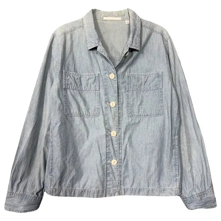 [SOLD OUT] 유니클로 라이트 블루 데님 셔츠 블라우스 S