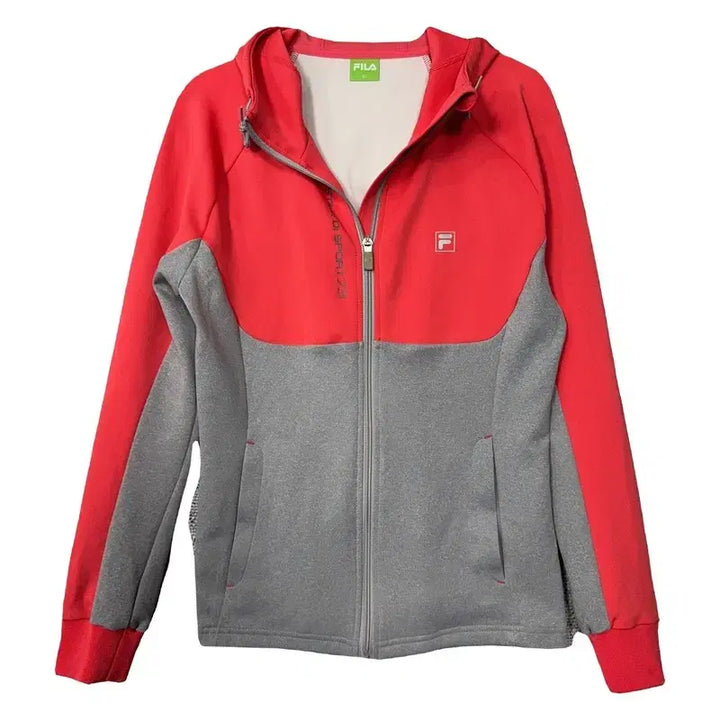 [BUNJANG] Fila Red Logo Functional Hoodie Jacket / 휠라 레드 로고 기능성 후드집업 90