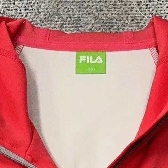 [BUNJANG] Fila Red Logo Functional Hoodie Jacket / 휠라 레드 로고 기능성 후드집업 90