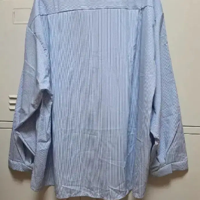 [BUNJANG] Overfit Striped Shirt - Blue, Free Size / 오버핏 스트라이프 셔츠 - 블루,프리