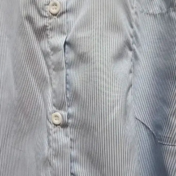 [BUNJANG] Overfit Striped Shirt - Blue, Free Size / 오버핏 스트라이프 셔츠 - 블루,프리