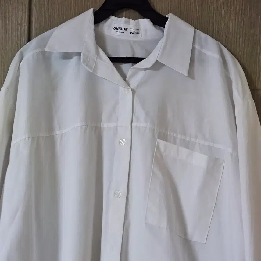[BUNJANG] Unique White Shirt / 유니크 화이트 셔츠 남방77~88
