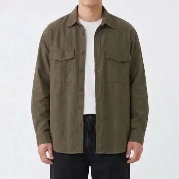 [BUNJANG] Beaker Original 22FW Cotton Nylon Oversized Shirt Jacket / 비이커 오리지널 22FW 면나일론 오버핏 셔켓 002(100)