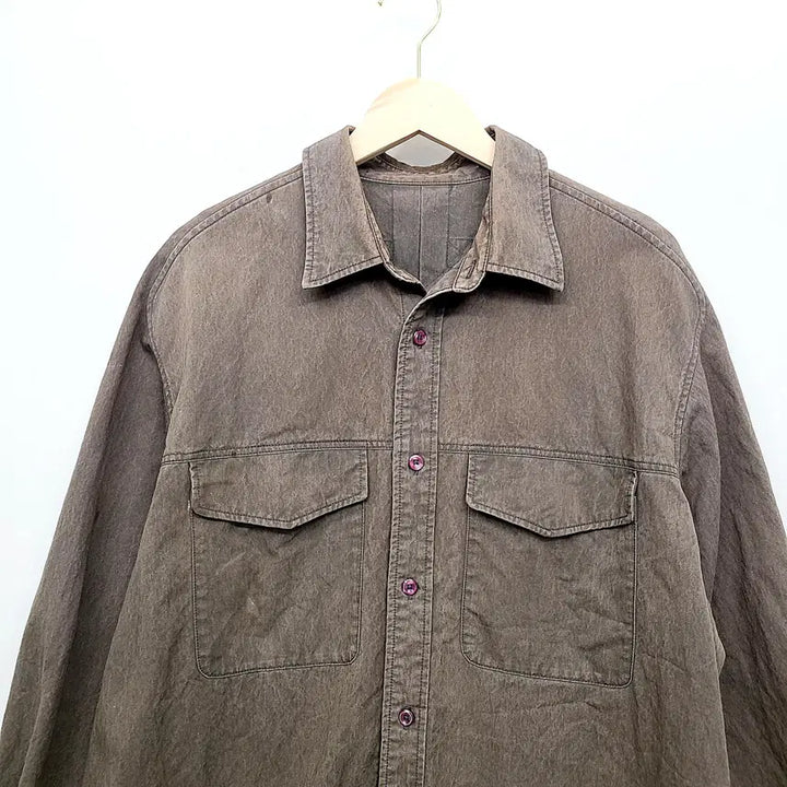 [BUNJANG] Beaker Original 22FW Cotton Nylon Oversized Shirt Jacket / 비이커 오리지널 22FW 면나일론 오버핏 셔켓 002(100)