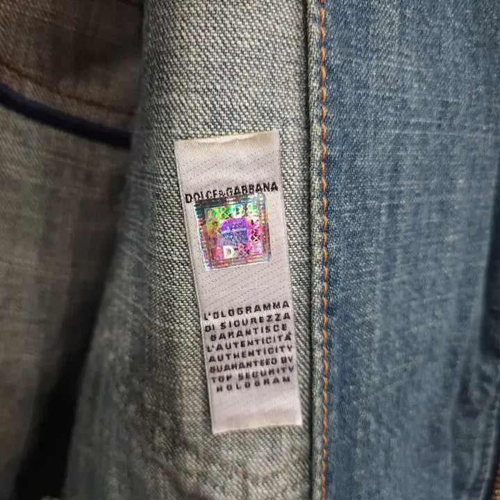 [BUNJANG] Dolce &amp; Gabbana Denim Bomber Jacket / 돌체엔가바나 빅자수로고 데님 보머 자켓