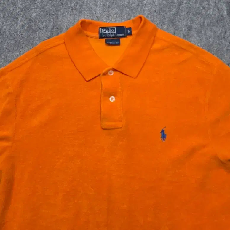 [BUNJANG] Polo Ralph Lauren Custom Fit Terry PK Short Sleeve T-shirt / 폴로 랄프로렌 커스텀핏 테리 PK 카라 반팔티 L