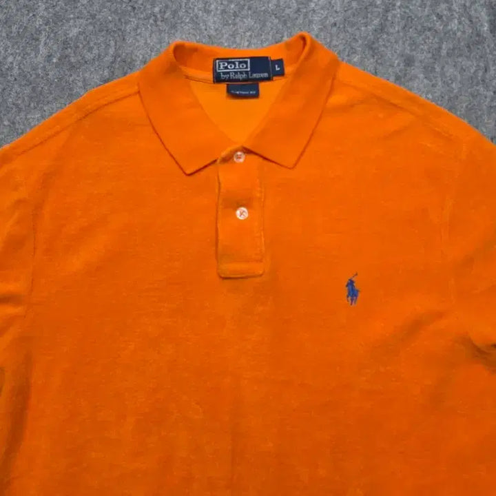 [BUNJANG] Polo Ralph Lauren Custom Fit Terry PK Short Sleeve T-shirt / 폴로 랄프로렌 커스텀핏 테리 PK 카라 반팔티 L