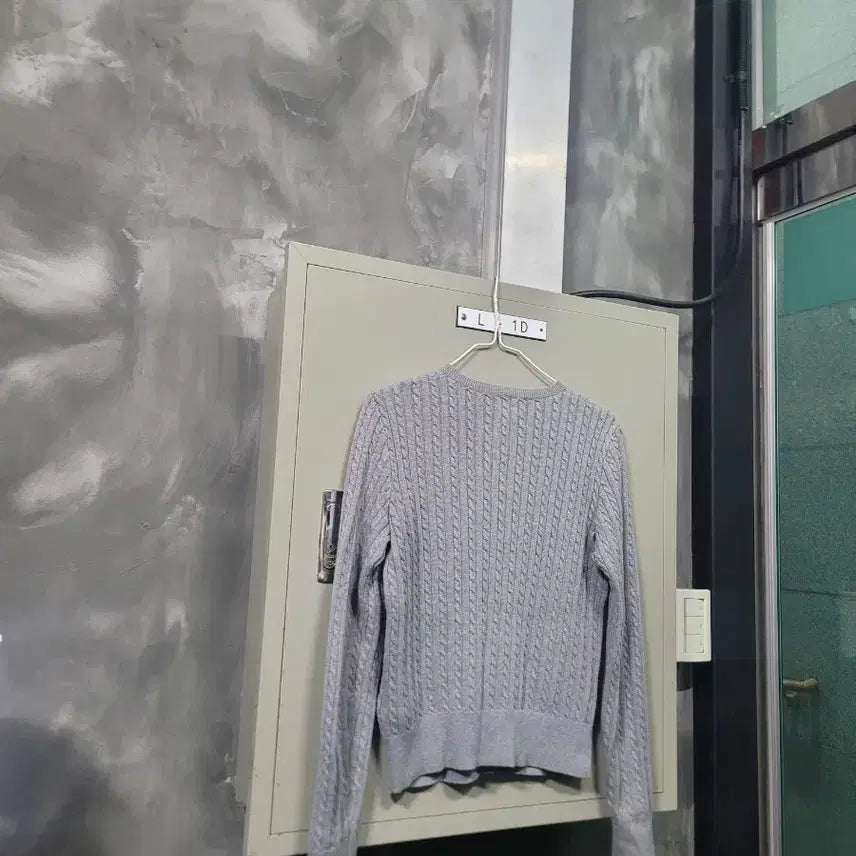 [BUNJANG] Polo Gray Cable Knit Cardigan / POLO 폴로 꽈배기 그레이 니트 가디건 S사이즈