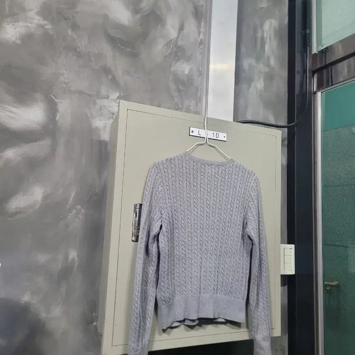 [BUNJANG] Polo Gray Cable Knit Cardigan / POLO 폴로 꽈배기 그레이 니트 가디건 S사이즈