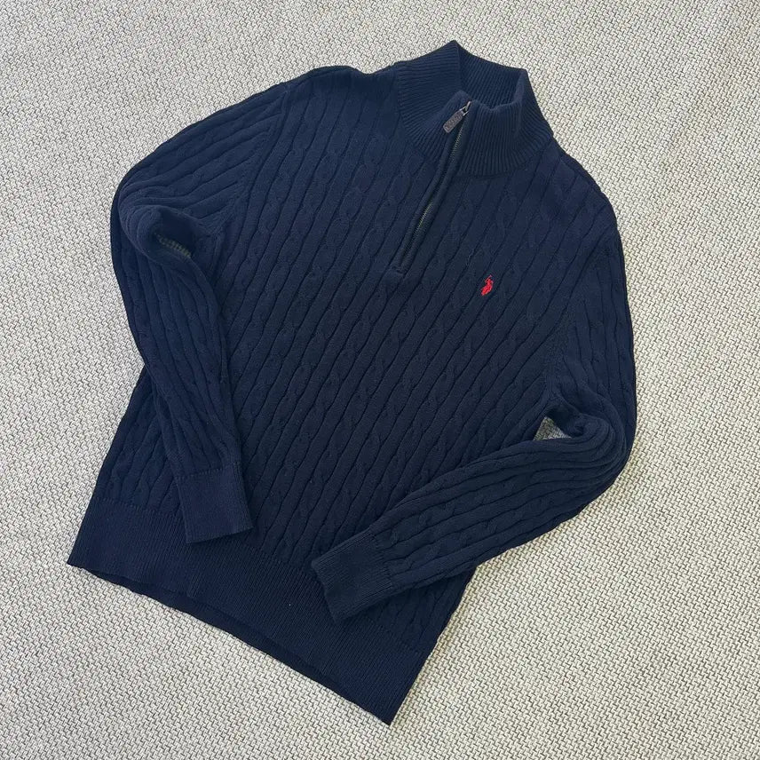 [BUNJANG] U.S. Polo Assn. Cable Knit Cotton Sweater / L 유에스폴로 케이블 니트 코튼 0413D