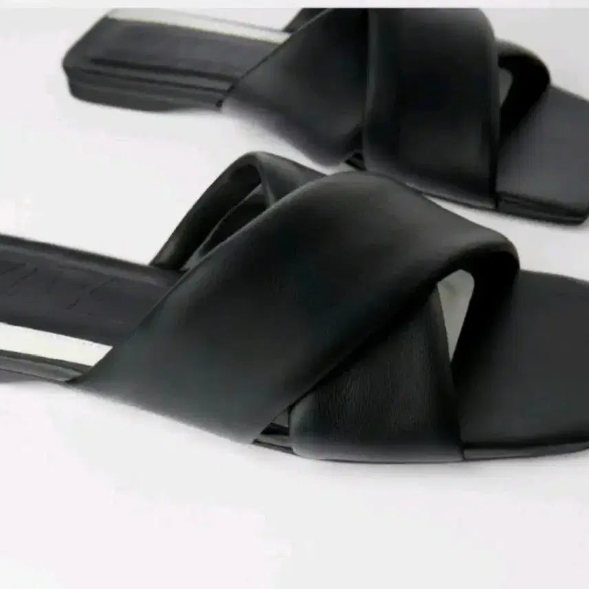 [SOLD OUT] zara 자라 스트랩 크로스 샌들 - 블랙, 38(245)