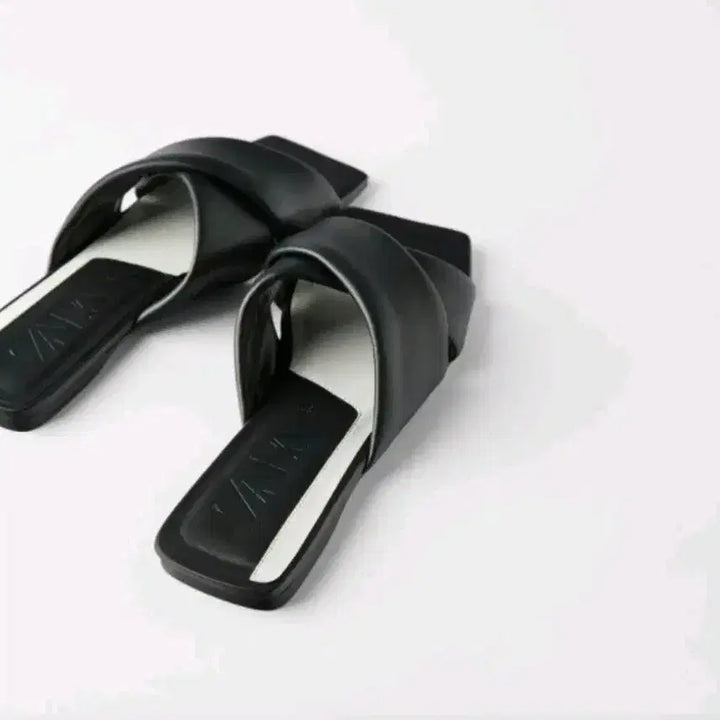 [SOLD OUT] zara 자라 스트랩 크로스 샌들 - 블랙, 38(245)
