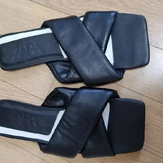 [SOLD OUT] zara 자라 스트랩 크로스 샌들 - 블랙, 38(245)
