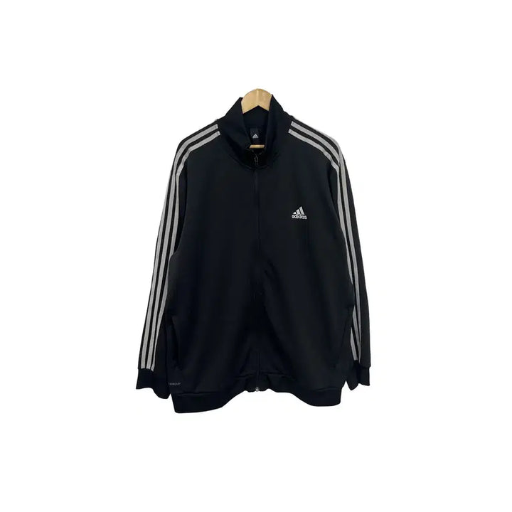 [BUNJANG] Adidas Tri-Stripe Logo Track Jacket / [115] 아디다스 삼선 로고 트랙 빅사이즈 집업 져지 자켓