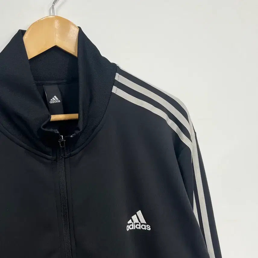 [BUNJANG] Adidas Tri-Stripe Logo Track Jacket / [115] 아디다스 삼선 로고 트랙 빅사이즈 집업 져지 자켓