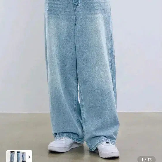 [BUNJANG] F.ILLUMINATE Wide Denim Pants M / F.ILLUMINATE 와이드 데님 팬츠 M