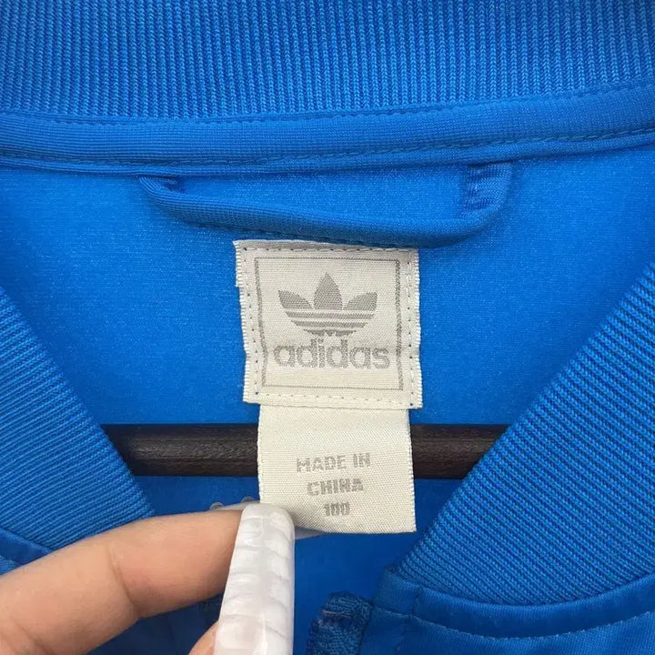 [BUNJANG] Adidas Superstar Retro Track Pattern Jersey Zip-Up Jacket / 아디다스 슈퍼스타 희귀 레트로 트랙패턴 져지 집업 100 C10789