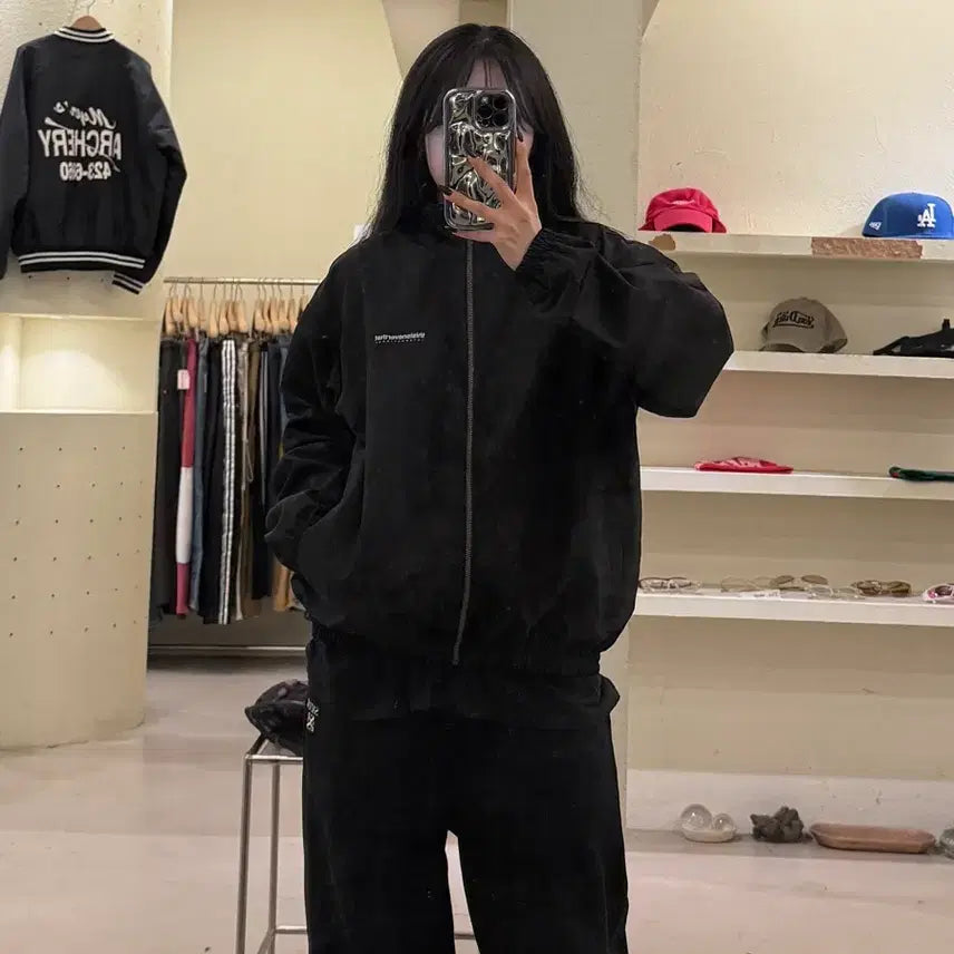 [BUNJANG] thisisneverthat Oversized Team Jacket Black / 디스이즈네버댓 오버핏 팀자켓 블랙 U1553