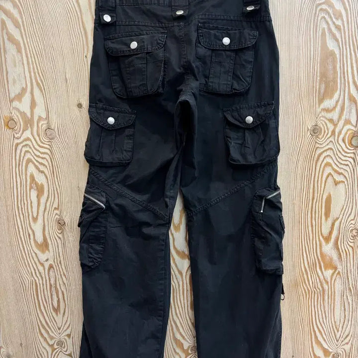 [BUNJANG] Sisley Multi-Pocket Cargo Pants Black / 시슬리 멀티포켓 카고 팬츠 블랙