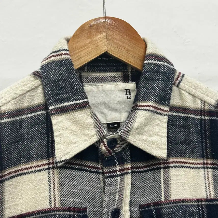 [SOLD OUT] R13 체크 멀티포켓 오버사이즈 셔츠