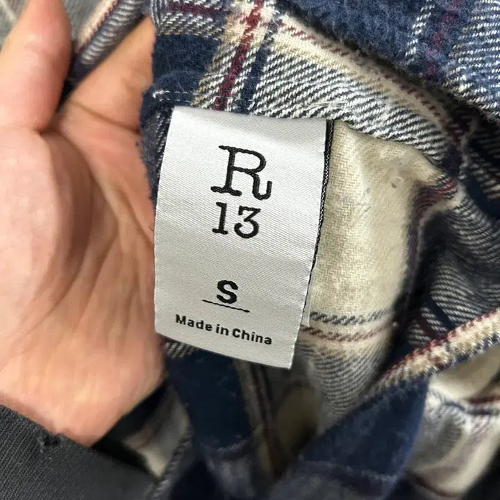 [SOLD OUT] R13 체크 멀티포켓 오버사이즈 셔츠