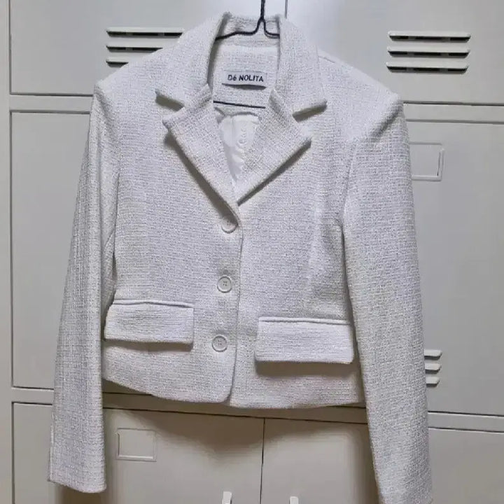 [BUNJANG] De Nourita Basic Tweed Jacket - White / 드노리타 베이직 트위드 자켓 - 화이트 , 프리