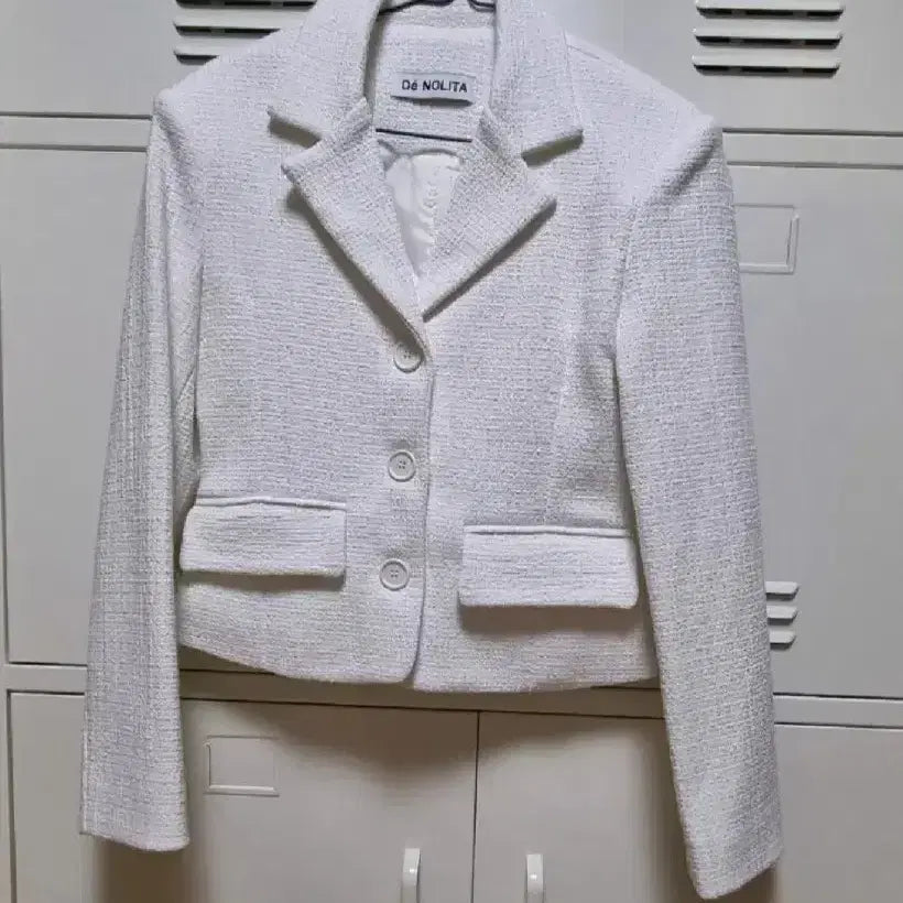[BUNJANG] De Nourita Basic Tweed Jacket - White / 드노리타 베이직 트위드 자켓 - 화이트 , 프리