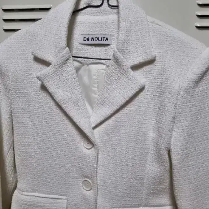 [BUNJANG] De Nourita Basic Tweed Jacket - White / 드노리타 베이직 트위드 자켓 - 화이트 , 프리