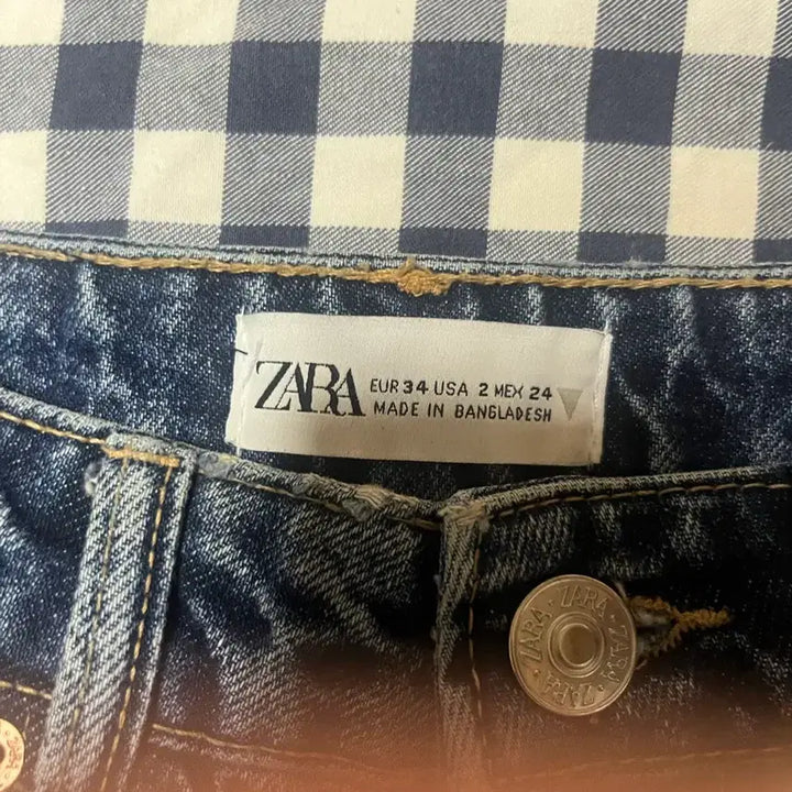 [SOLD OUT] 자라 ZARA 데님 청바지 맘핏진 34사이즈