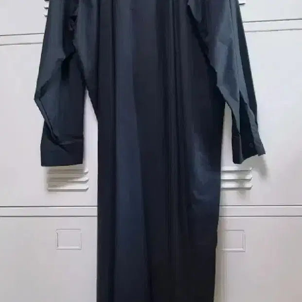 [SOLD OUT] 딘트 셔츠 롱 투웨이 원피스 - 블랙