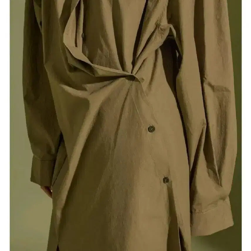 [SOLD OUT] 딘트 셔츠 롱 투웨이 원피스 - 블랙