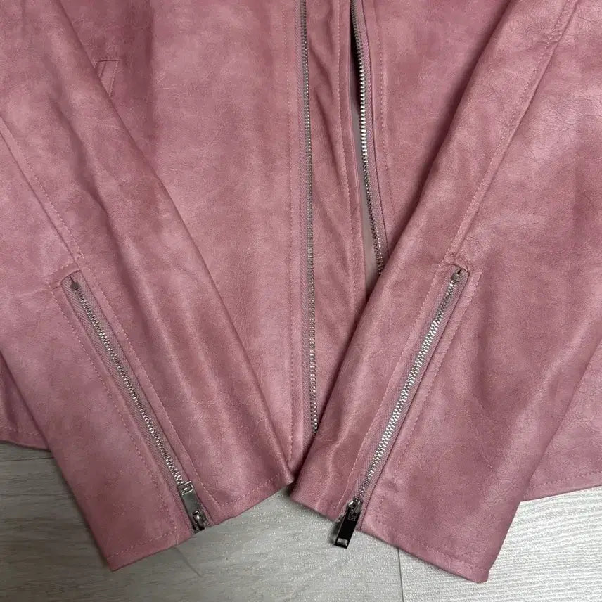 [BUNJANG] Pink Studded Rider Jacket / 새상품) 스터드 핑크 라이더자켓