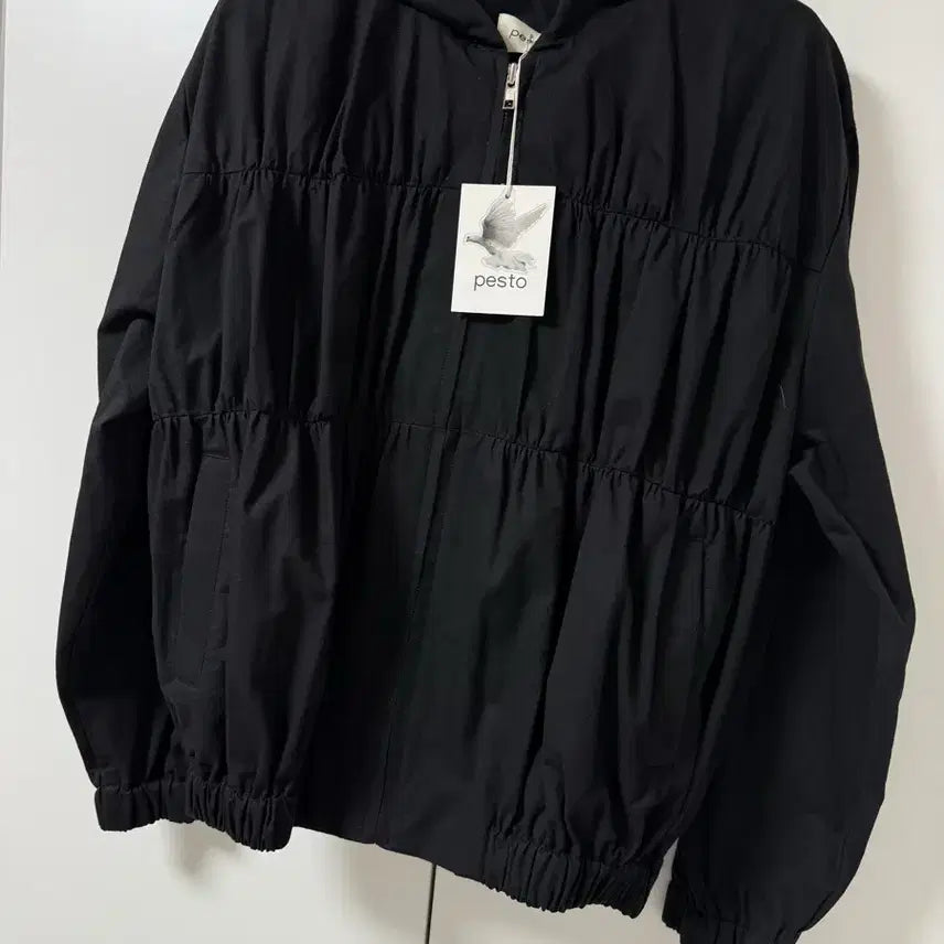 [BUNJANG] Pesto Shirring Hooded Jacket / 페스토 셔링 후드 자켓 새상품