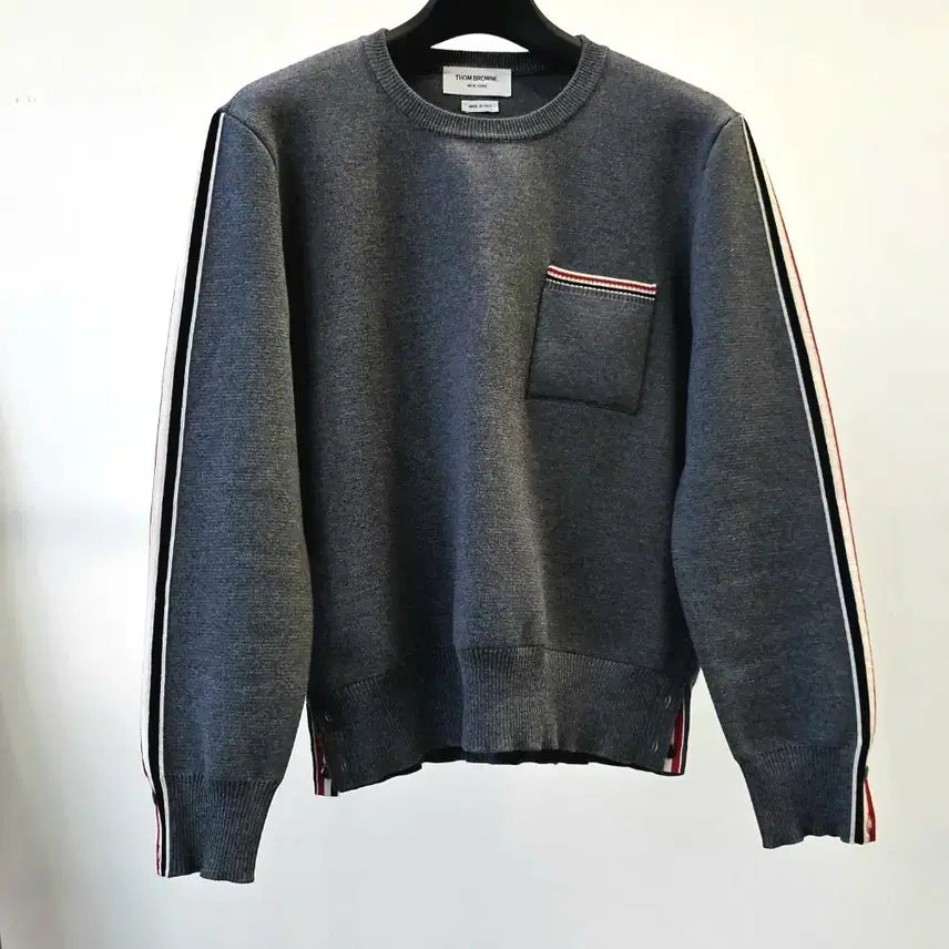 [SOLD OUT] (S+급/4 size) 톰브라운 밀라노스티치 사이드라인 니트 4사이즈