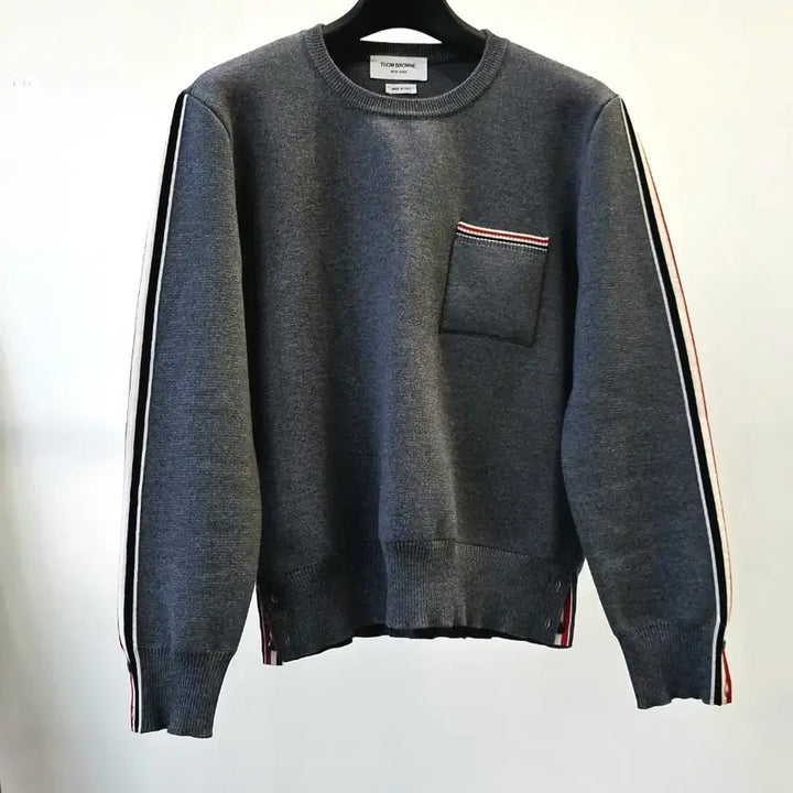 [SOLD OUT] (S+급/4 size) 톰브라운 밀라노스티치 사이드라인 니트 4사이즈