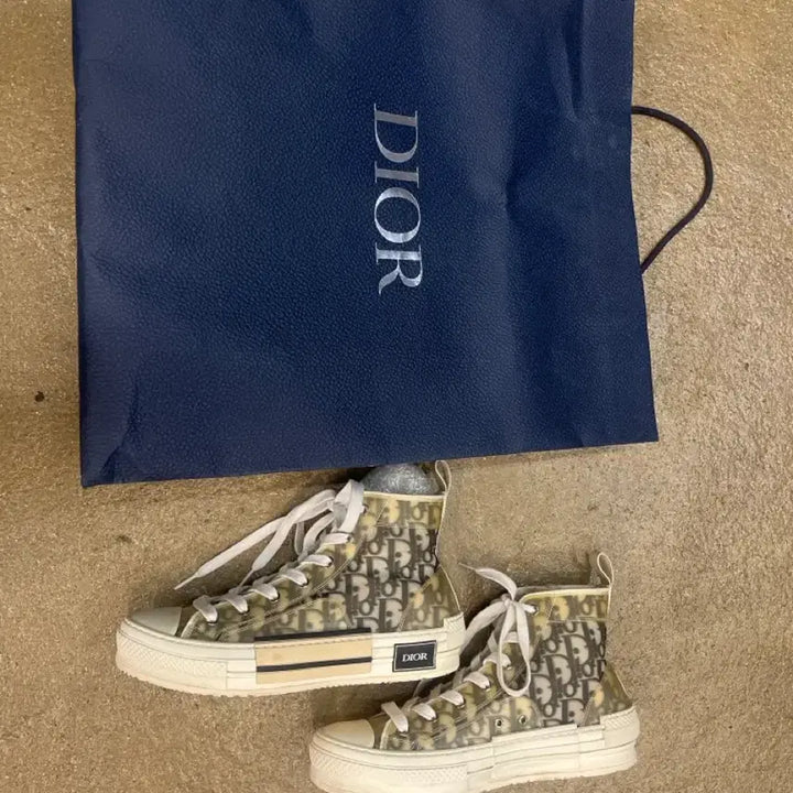 [BUNJANG] Dior Oblique B23 High-Top Sneakers / 디올 오블리크 b23 하이탑 스니커즈