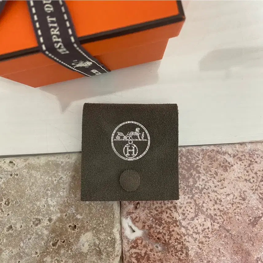 [BUNJANG] Hermès Ring Case Set / 에르메스 반지 케이스 + 파우치 + 리본 + 쇼핑백