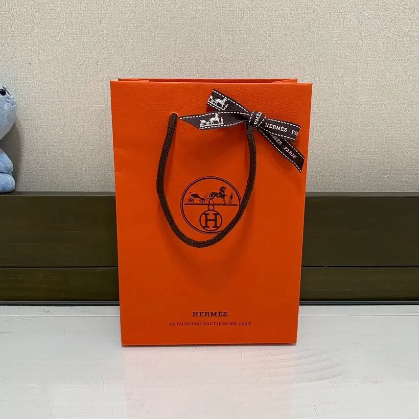 [BUNJANG] Hermès Ring Case Set / 에르메스 반지 케이스 + 파우치 + 리본 + 쇼핑백