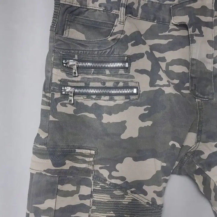 [BUNJANG] Balmain Military Camouflage Biker Cargo Pants / [40] 발망 밀리터리 카모플라쥬 바이커 카고 팬츠