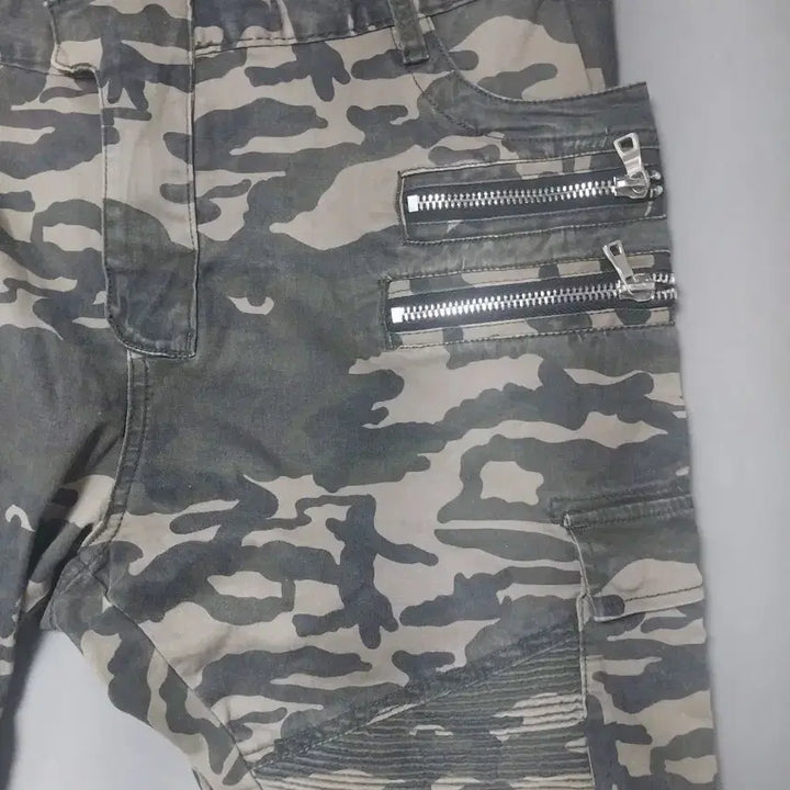 [BUNJANG] Balmain Military Camouflage Biker Cargo Pants / [40] 발망 밀리터리 카모플라쥬 바이커 카고 팬츠