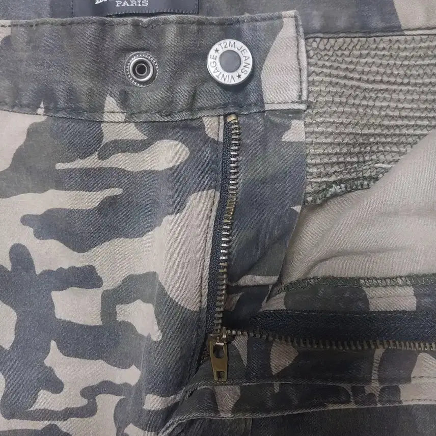 [BUNJANG] Balmain Military Camouflage Biker Cargo Pants / [40] 발망 밀리터리 카모플라쥬 바이커 카고 팬츠