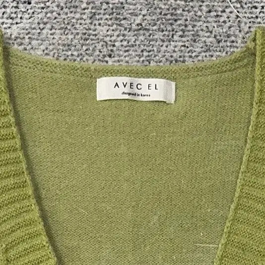[BUNJANG] Light Green Knit Vest Cardigan M / 라이트 그린 니트 조끼 가디건 M