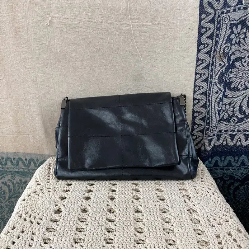 [BUNJANG] ZARA Black Flap Chain Shoulder Bag Tote / [M] 자라 ZARA 블랙 플랩 체인 숄더백 토트백 가방