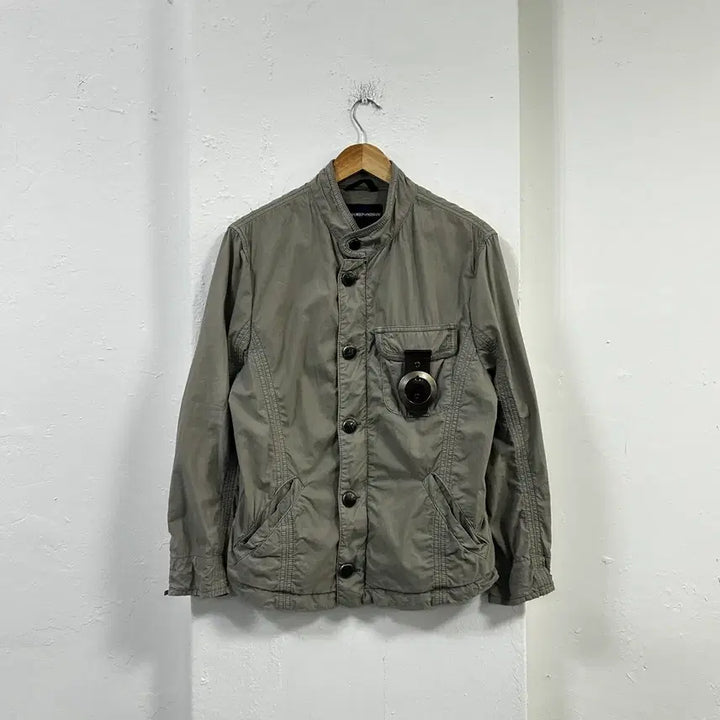 [BUNJANG] Emporio Armani Leather Strap Jacket / 임페리오 아르마니 레더 스트랩 자켓