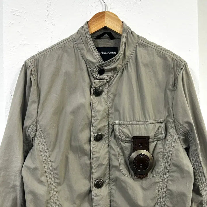 [BUNJANG] Emporio Armani Leather Strap Jacket / 임페리오 아르마니 레더 스트랩 자켓