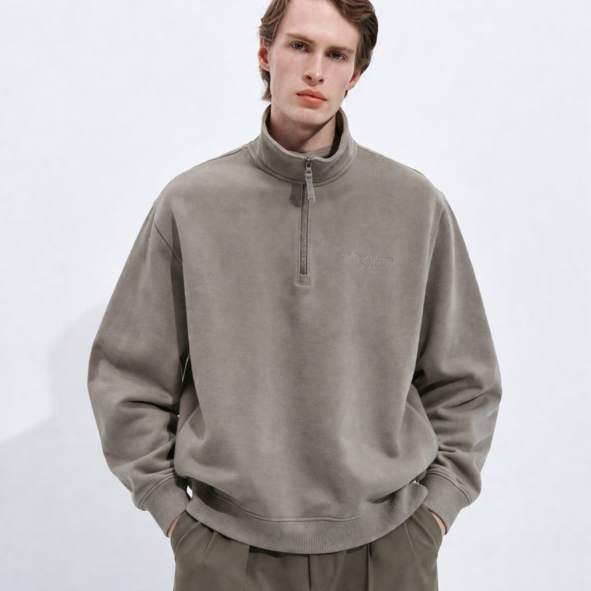 [BUNJANG] Snow Peak Half-Zip Sweatshirt / 대충 입어도 멋 나오는 스노우피크 반집업