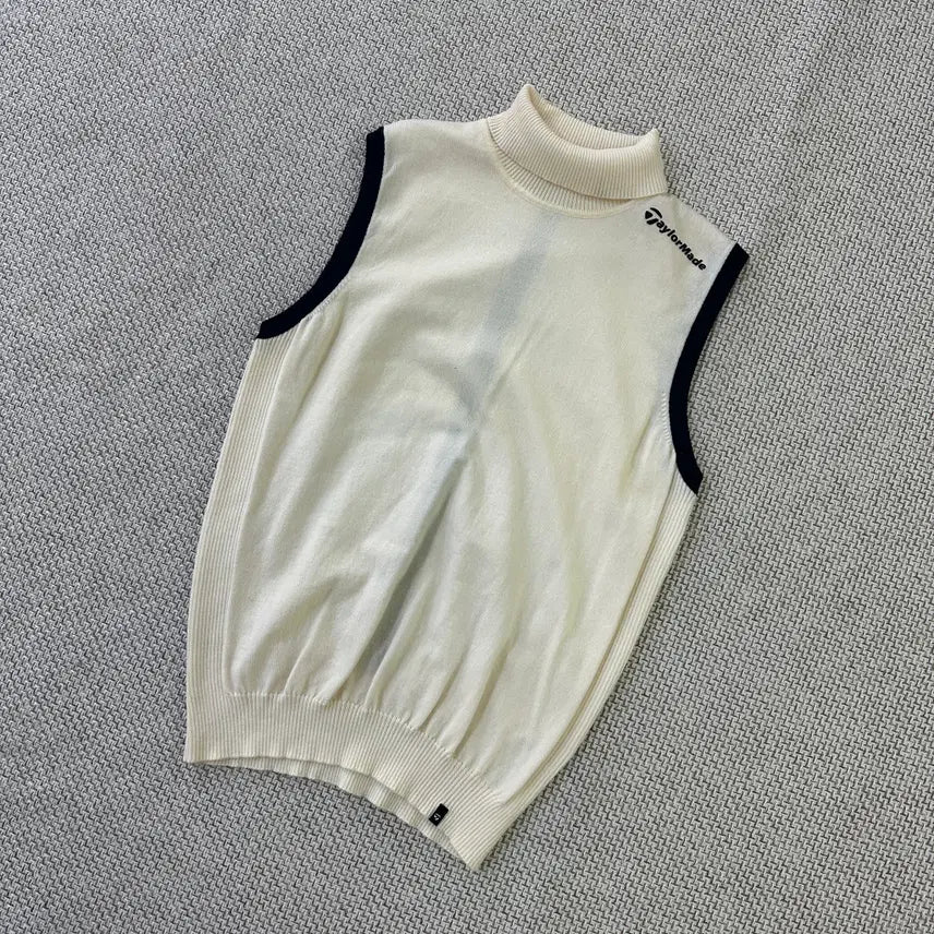 [BUNJANG] TaylorMade High Neck Knit Vest / M 테일러메이트 하이넥 니트 베스트 0413D