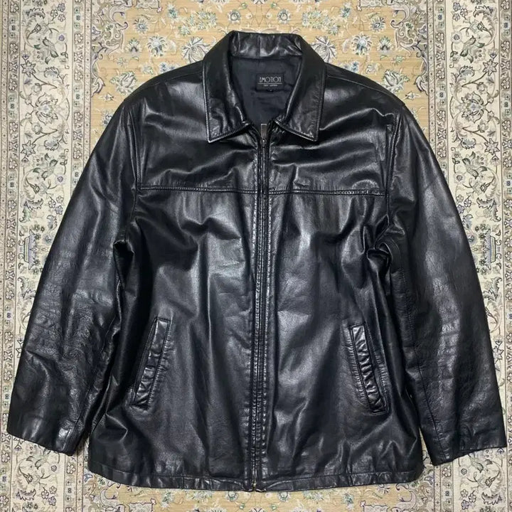 [BUNJANG] Italian Cowhide Leather Car Coat Jacket / 이태리 소가죽 카코트 가죽 자켓