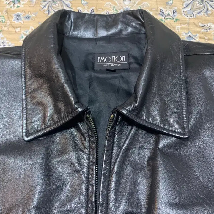 [BUNJANG] Italian Cowhide Leather Car Coat Jacket / 이태리 소가죽 카코트 가죽 자켓