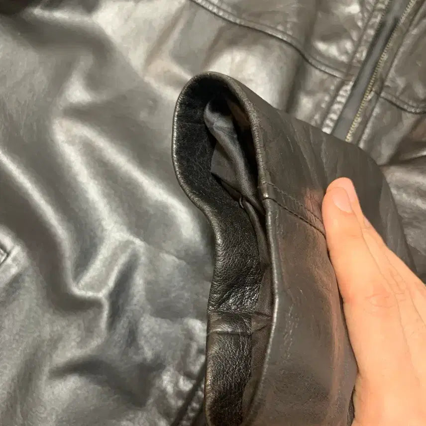 [BUNJANG] Italian Cowhide Leather Car Coat Jacket / 이태리 소가죽 카코트 가죽 자켓
